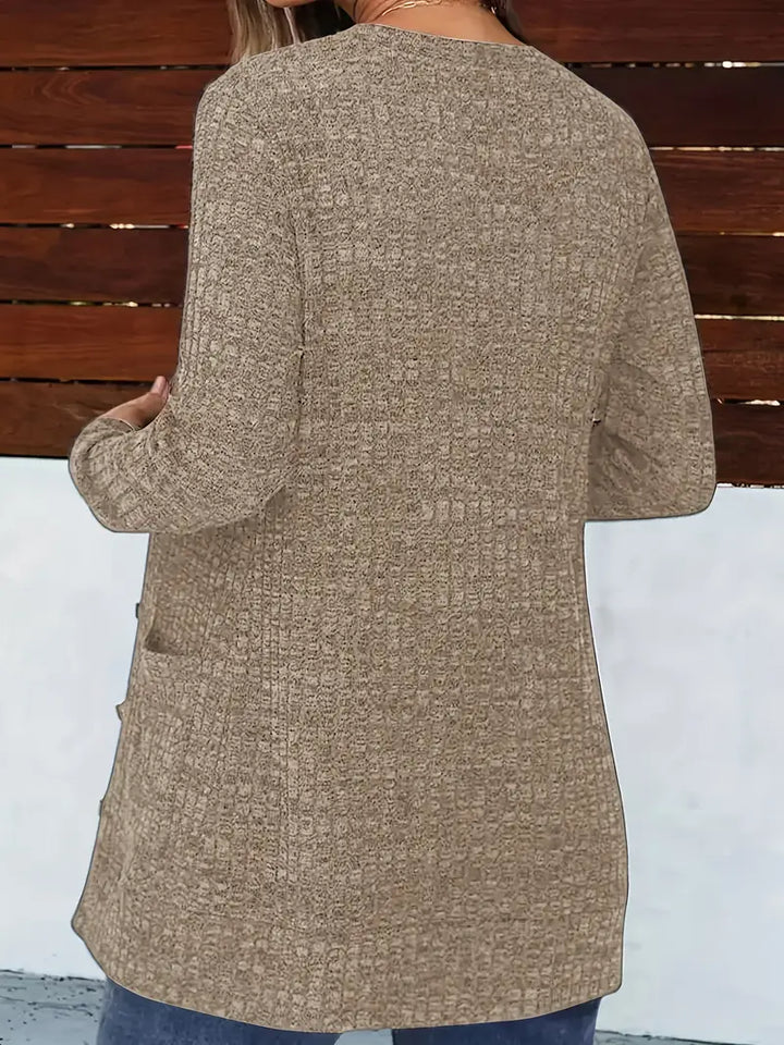 Melody – Longline Button-Front Cardigan