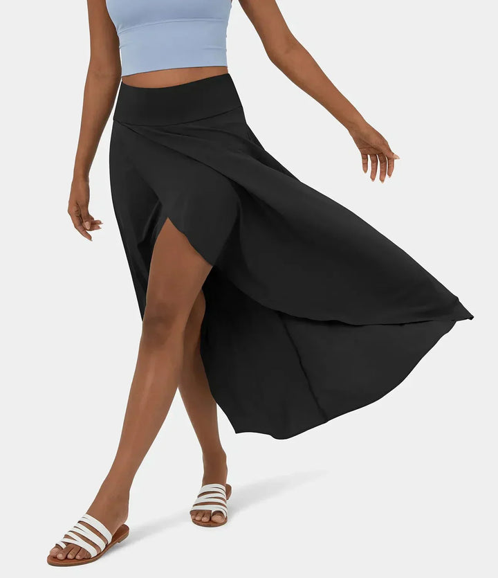 Sia – High-Waisted Maxi Skirt with Built-In Shorts