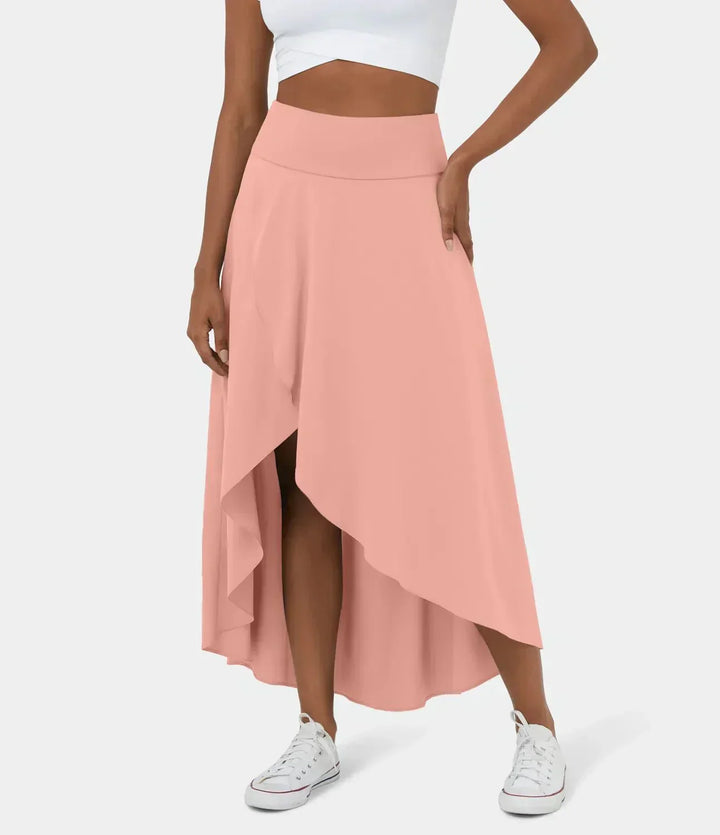 Sia – High-Waisted Maxi Skirt with Built-In Shorts
