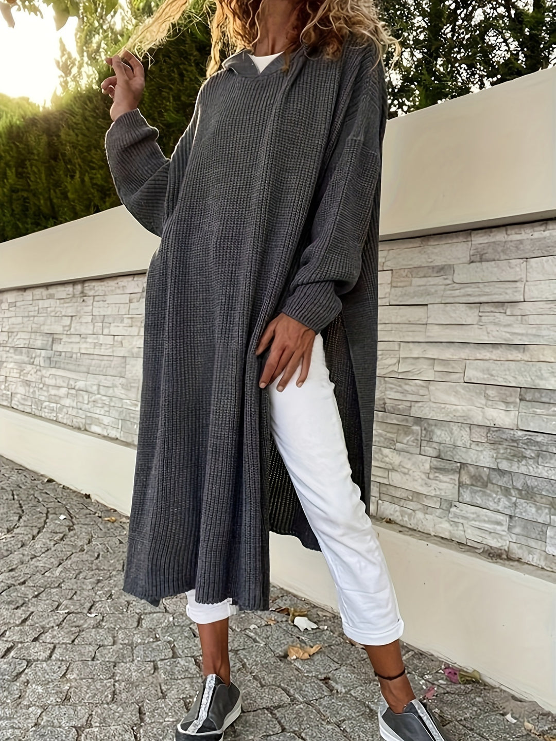 Jocelyn | Hooded Knit Sweater Dress