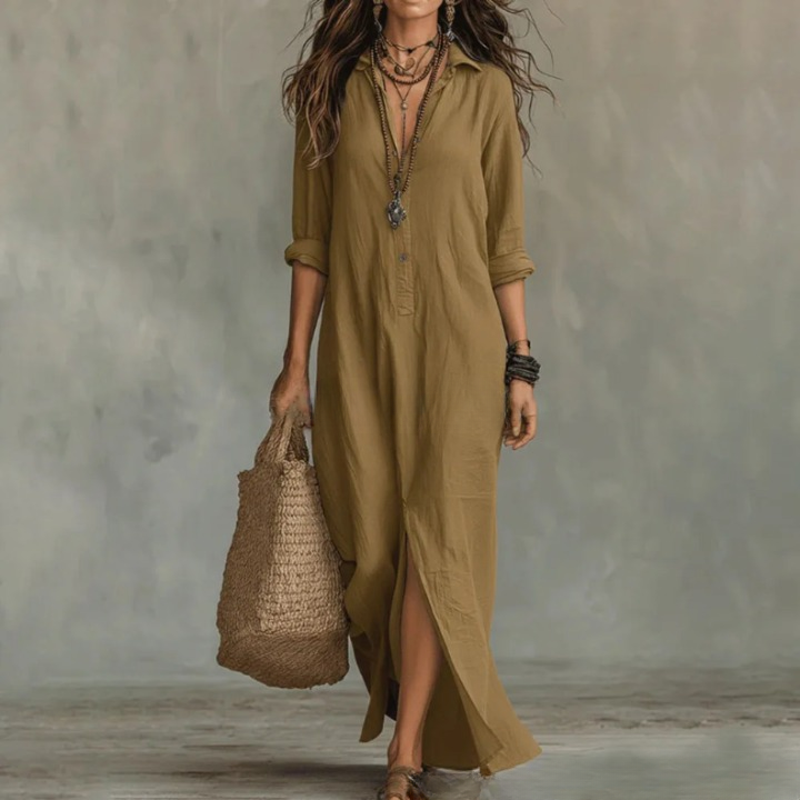 Agnes | Relaxed Maxi Shirt Dress