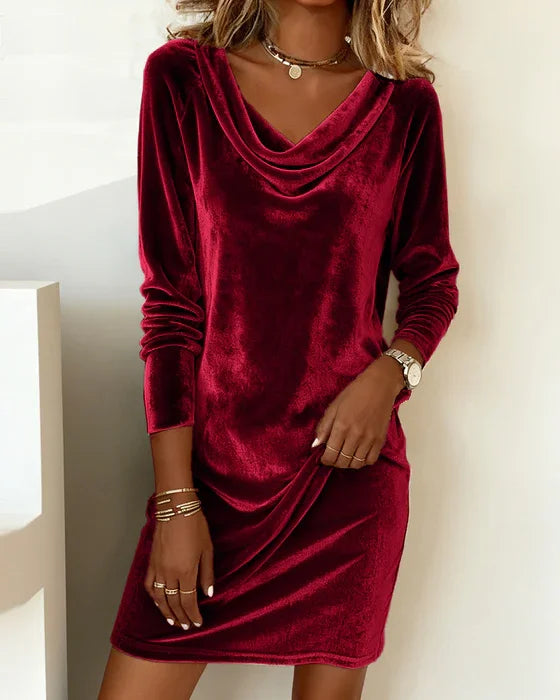 VIVIAN | COWL NECK DRESS