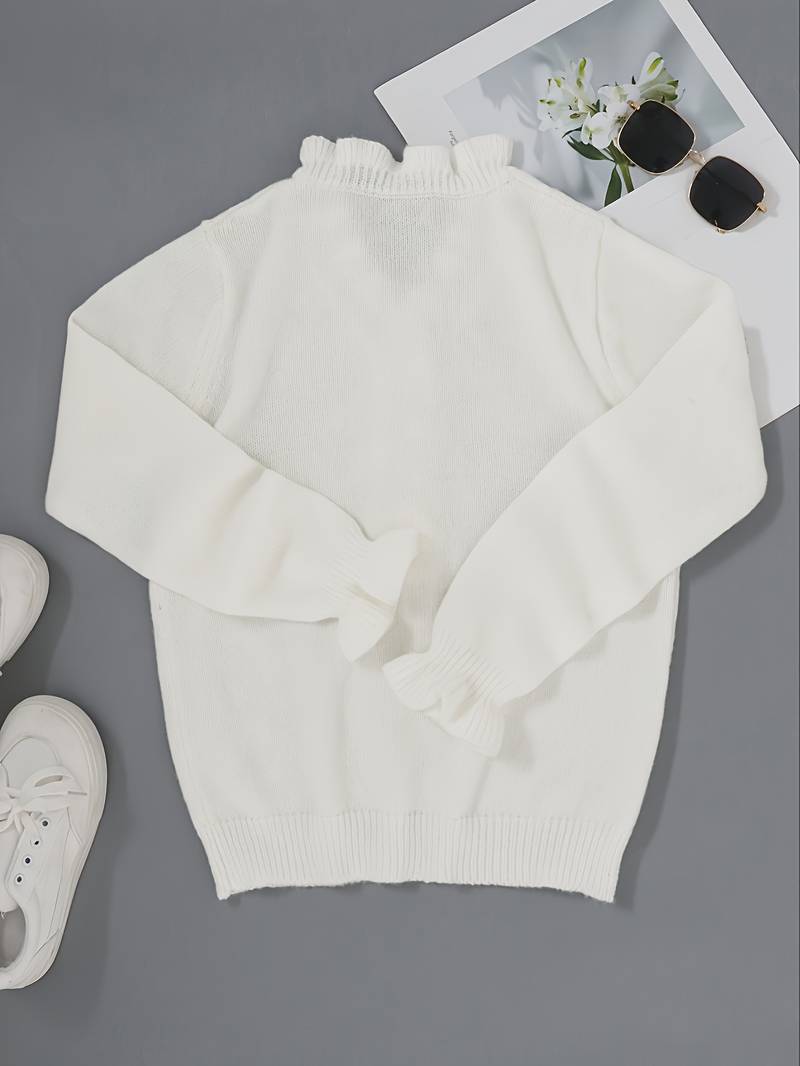 Mara – V-Neck Button Sweater