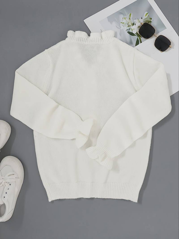 Mara – V-Neck Button Sweater