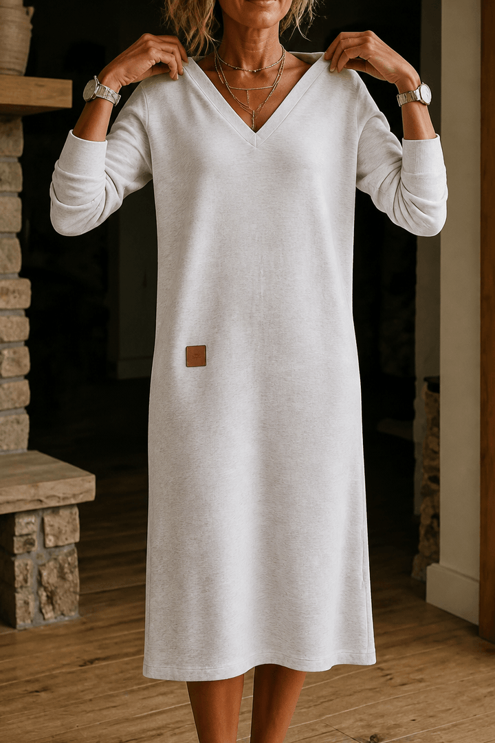 Hillary | A-Line Midi Sweater Dress