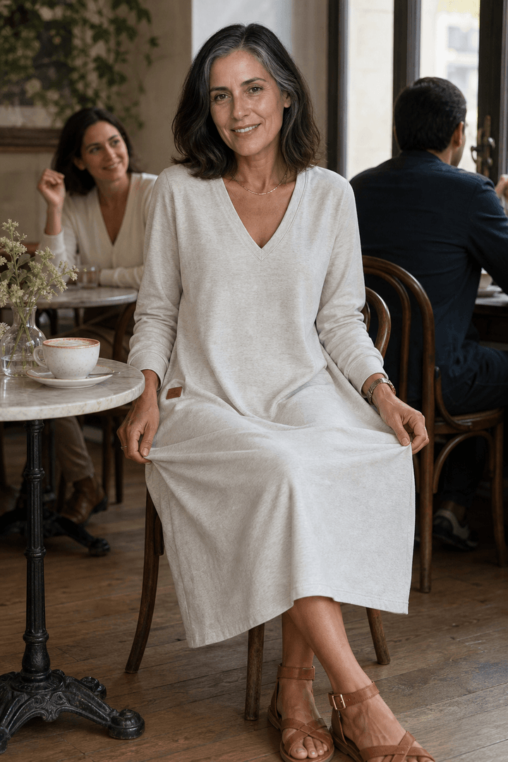 Hillary | A-Line Midi Sweater Dress