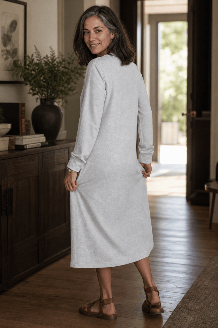 Hillary | A-Line Midi Sweater Dress