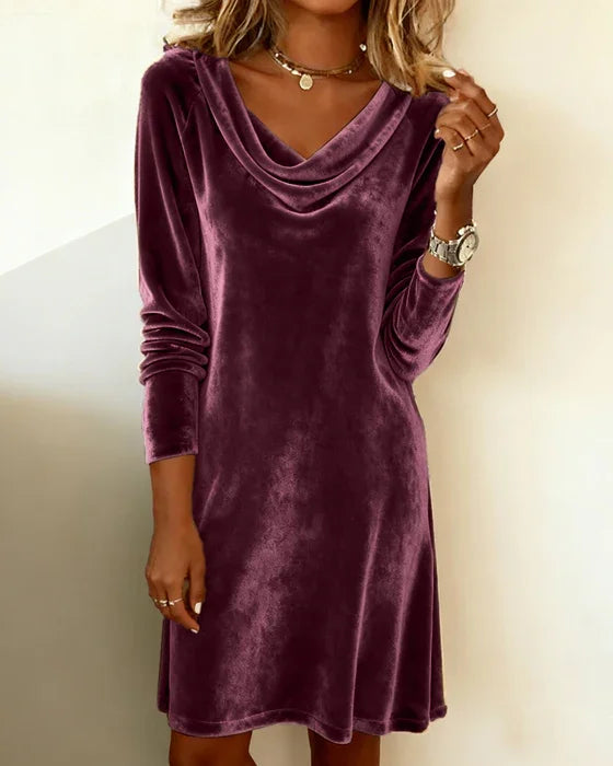 VIVIAN | COWL NECK DRESS