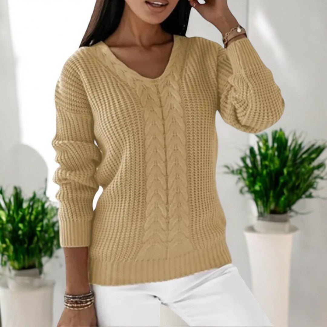 Candice – Scandi Knit Top Crew Neck