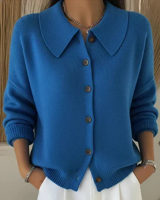 Vera | Cardigan with Shirt Collar