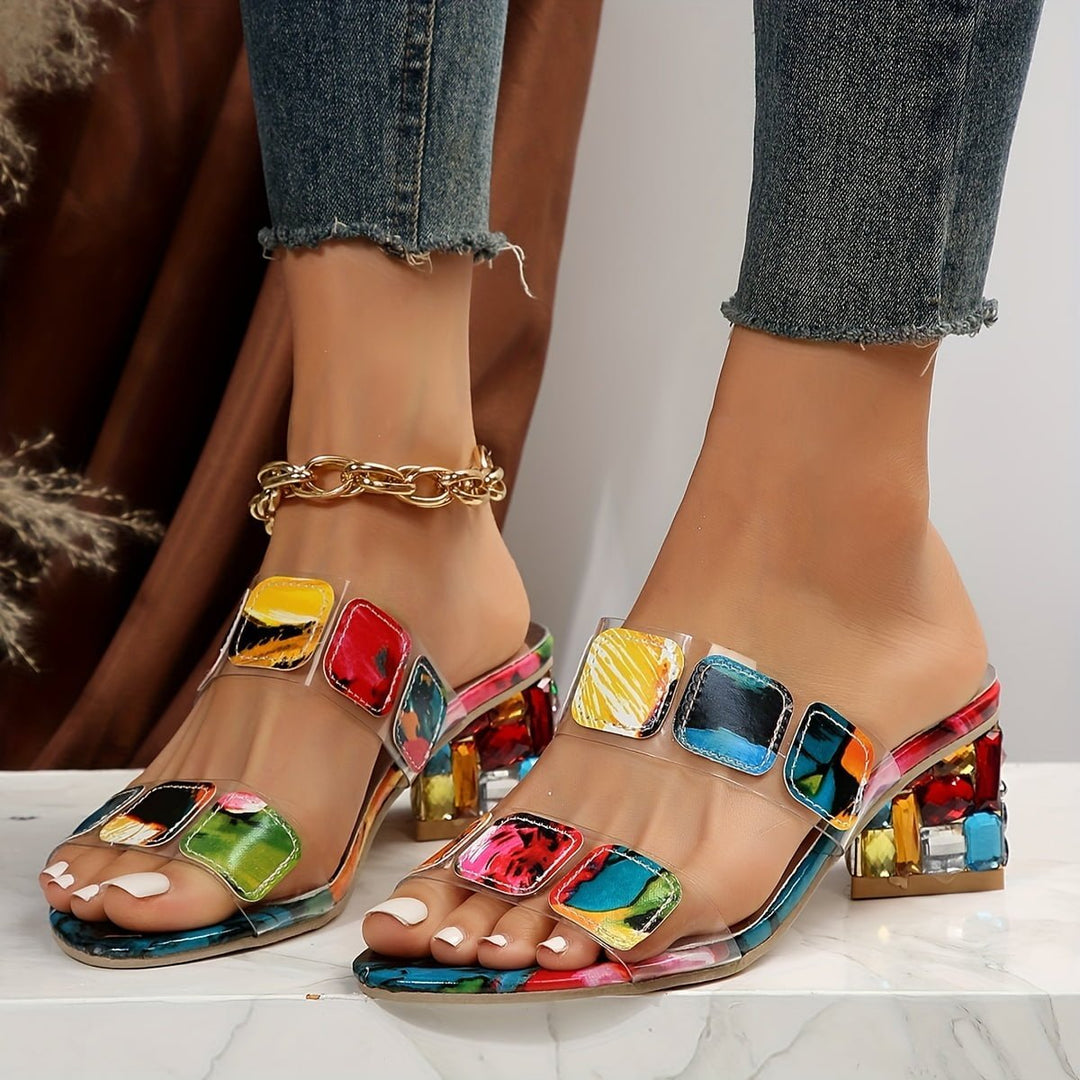 Lua – Luxe Mirage Multi-Color Floral Heels