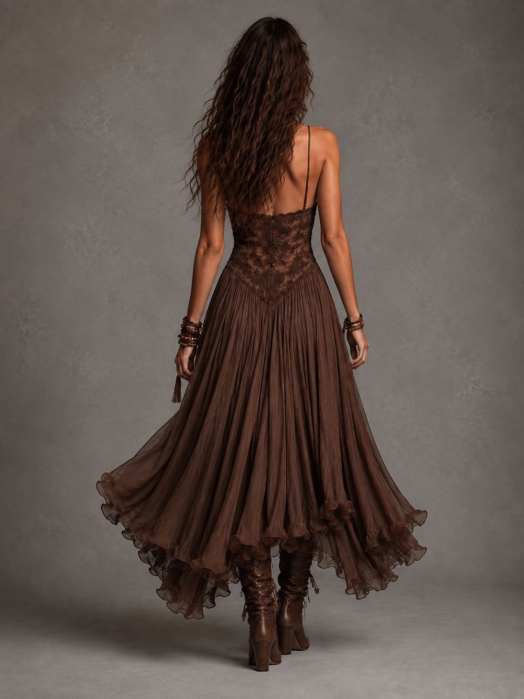 Olivia | Lace Corset Maxi Dress
