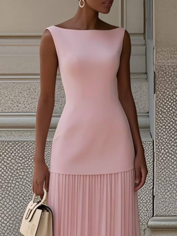 Micaela | Sleeveless Pleated Maxi