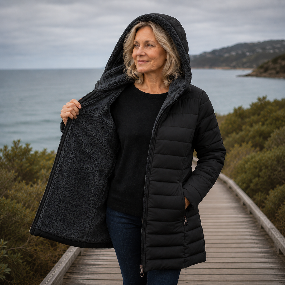 Denise | Quilted A-Line Coat