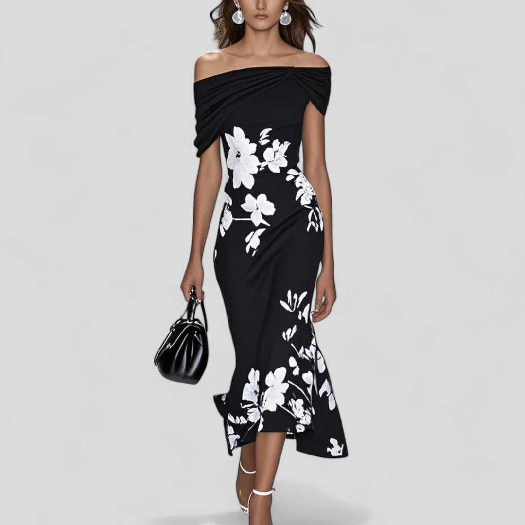Isabrunel | Floral Off-Shoulder Midi
