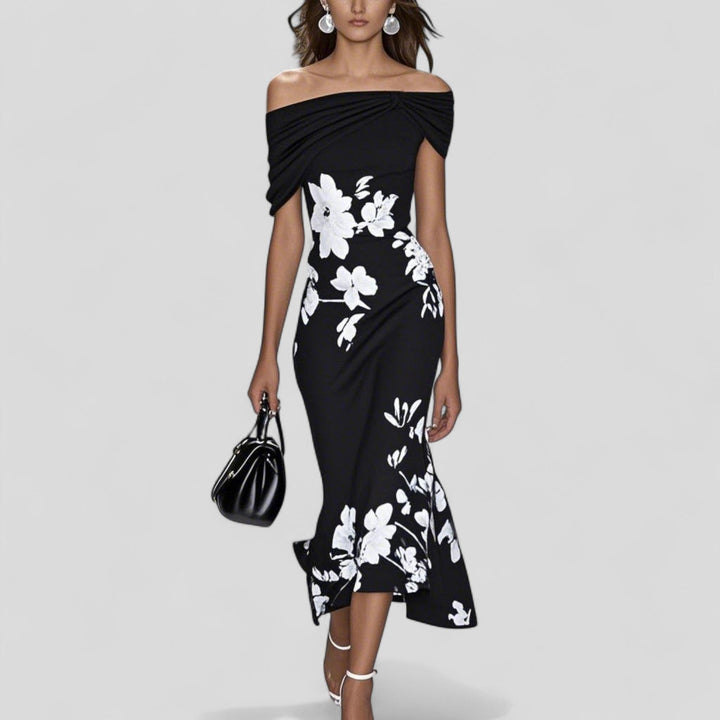Isabrunel | Floral Off-Shoulder Midi