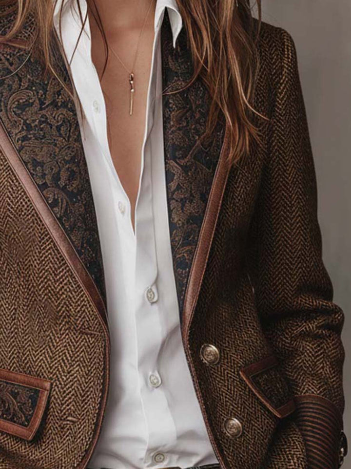 Thea | Houndstooth Blazer