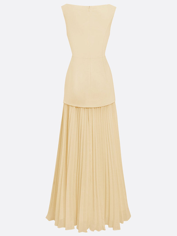 Micaela | Sleeveless Pleated Maxi