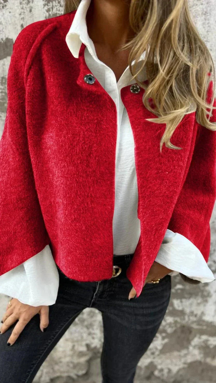 Olivia – Soft Jacket with Classic Round Neckline