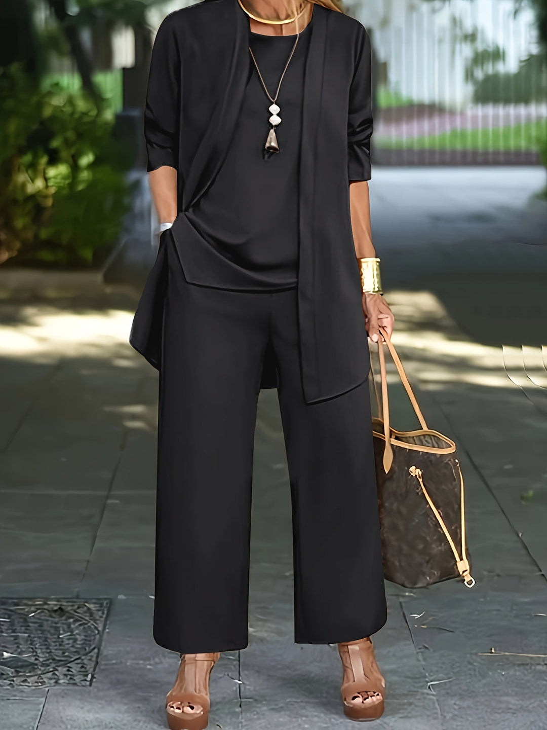 Nayla – Tailored Three-Piece Vest Set