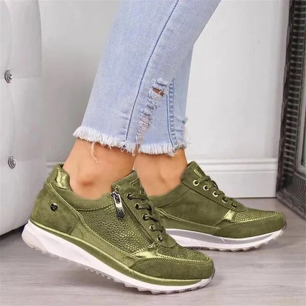Paulette | Side Zip Sneakers