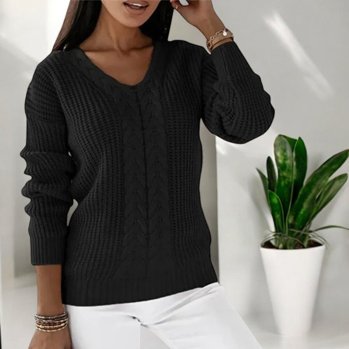 Candice – Scandi Knit Top Crew Neck