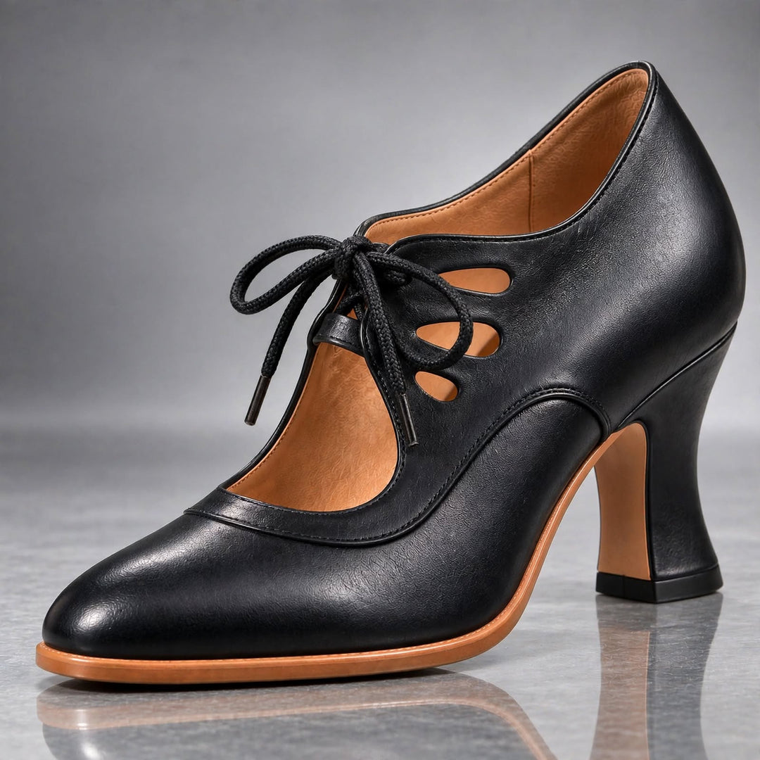 Heidi | Lace-Up Cutout Pumps