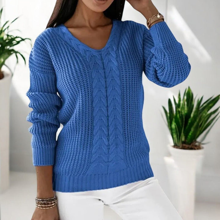 Candice – Scandi Knit Top Crew Neck