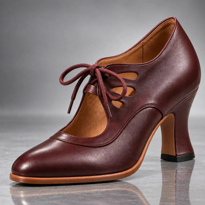 Heidi | Lace-Up Cutout Pumps