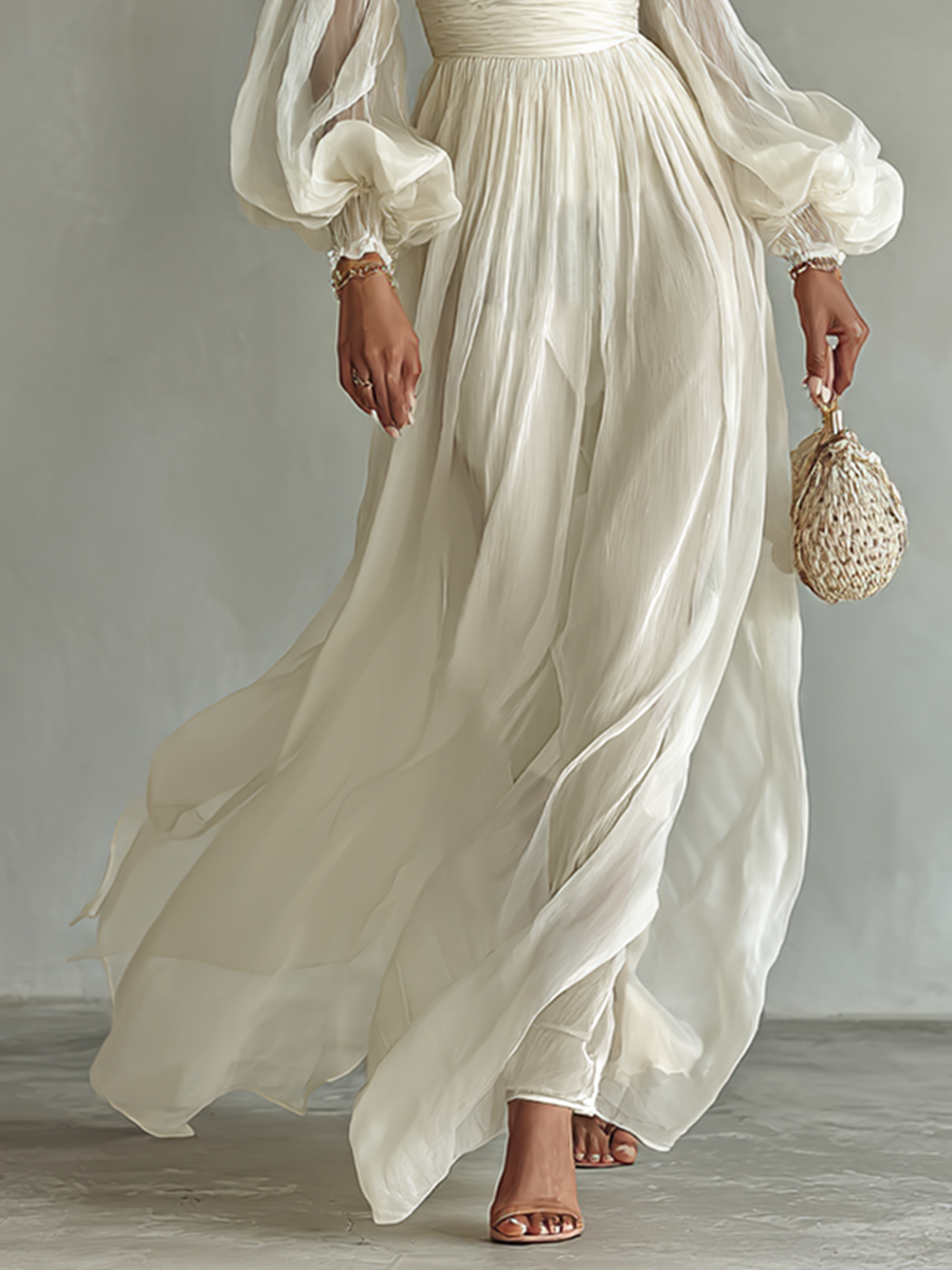 Celeste | Flowy Square-Neck Maxi