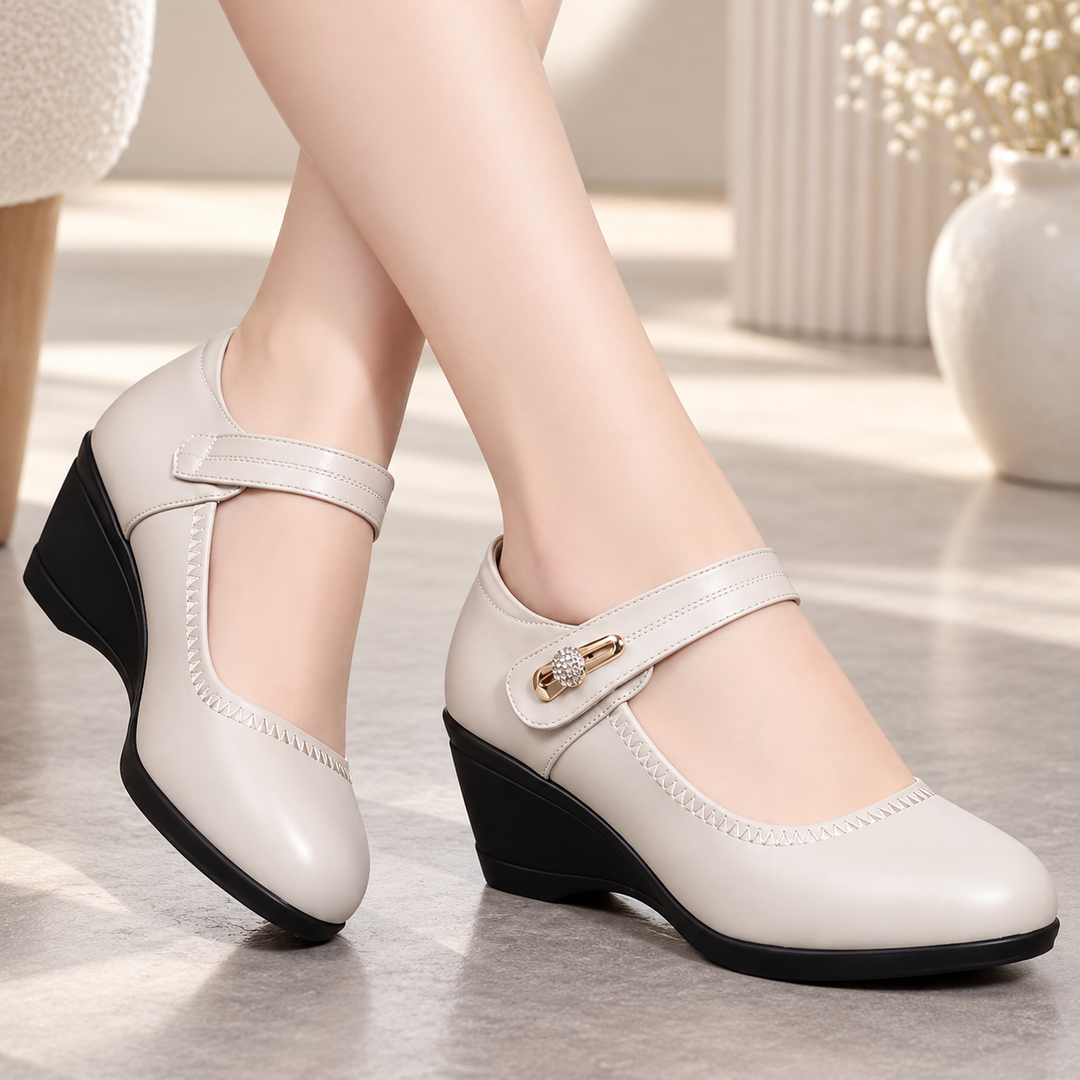 Nola | Mary Jane Wedge Shoes