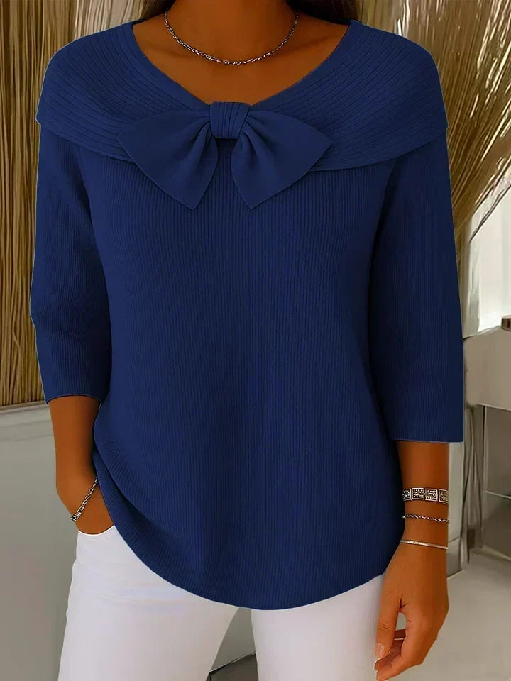 Teresa | Sweater with Bow and Round Neck