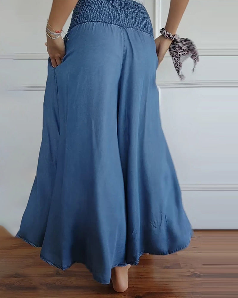Miray – Wide-Leg Palazzo Pants with Elastic Waist