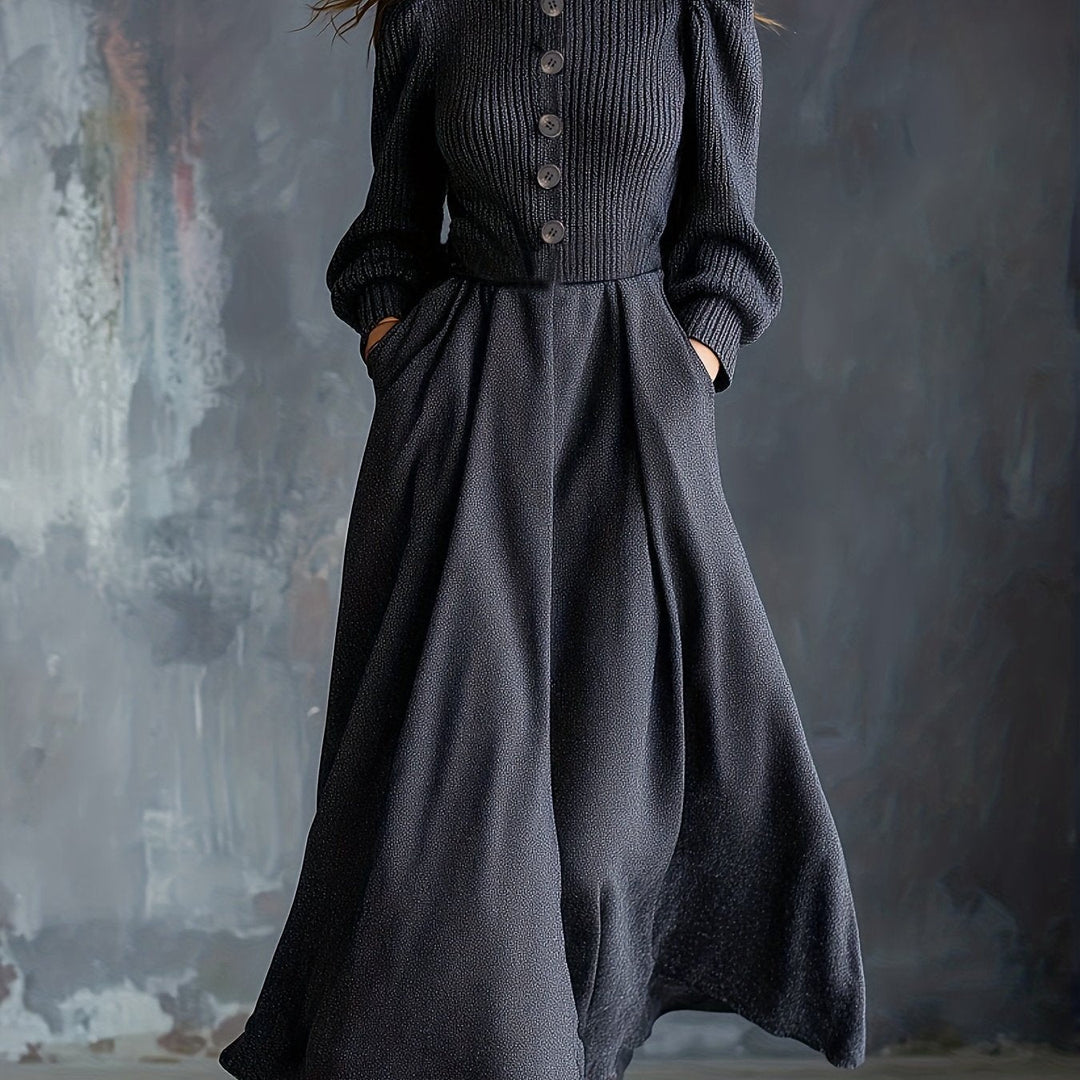 Noelle | Vintage Winter Dress with Pockets