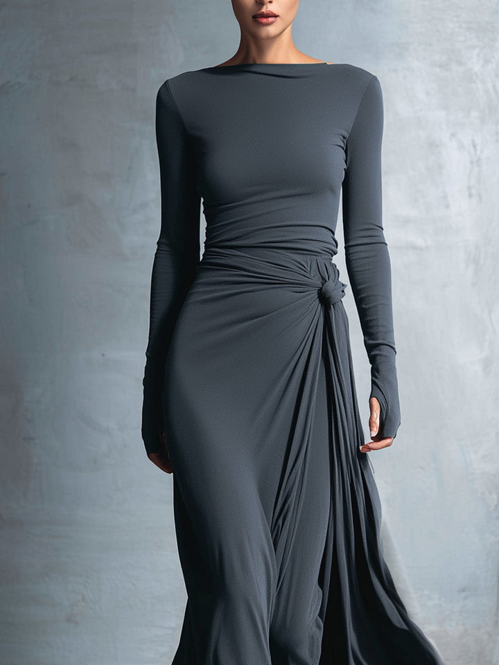 Naomi | Side Knot Maxi Dress