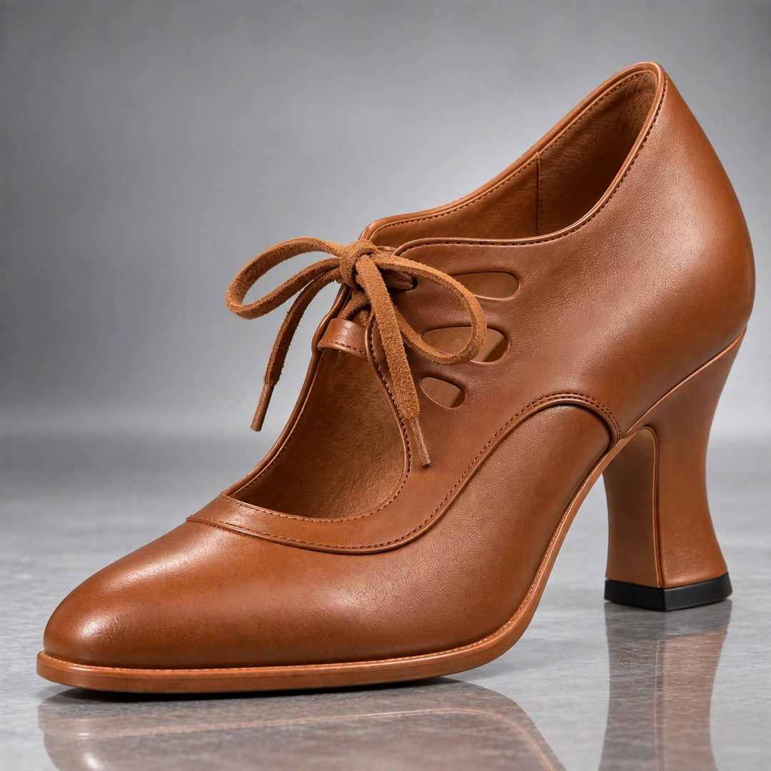Heidi | Lace-Up Cutout Pumps