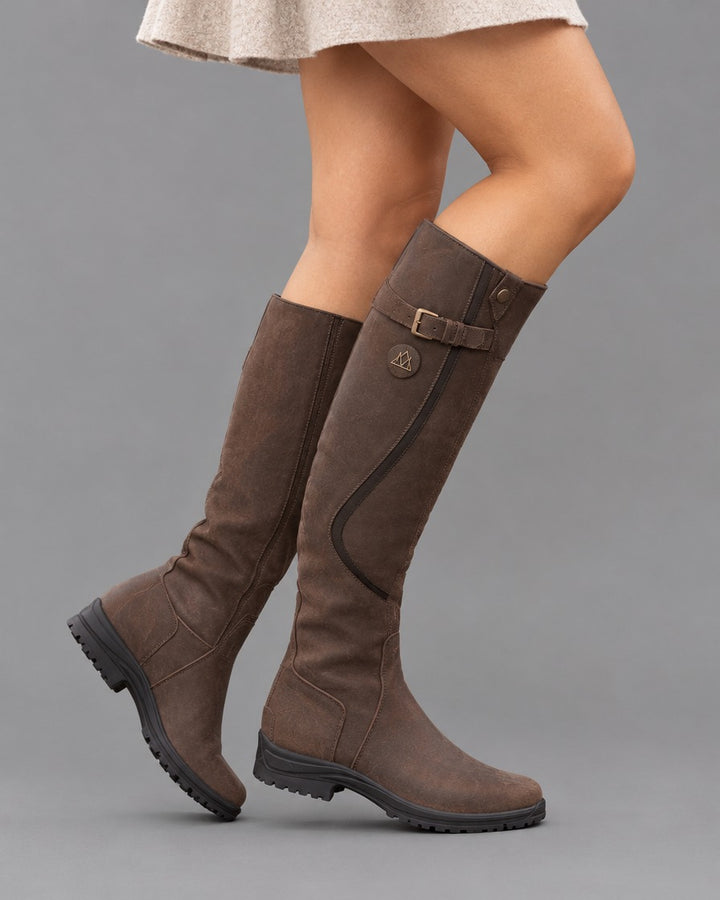 Cataleya | Leather Knee High Riding Boots