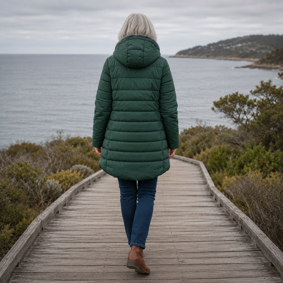 Denise | Quilted A-Line Coat