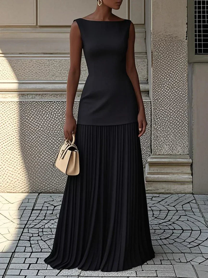 Micaela | Sleeveless Pleated Maxi