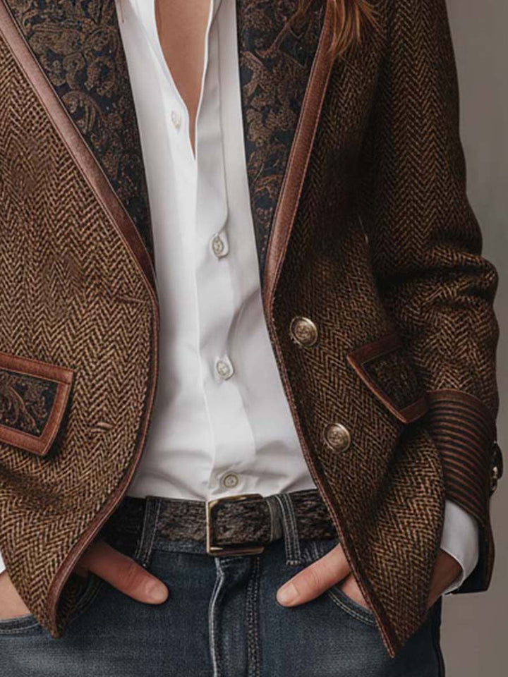 Thea | Houndstooth Blazer