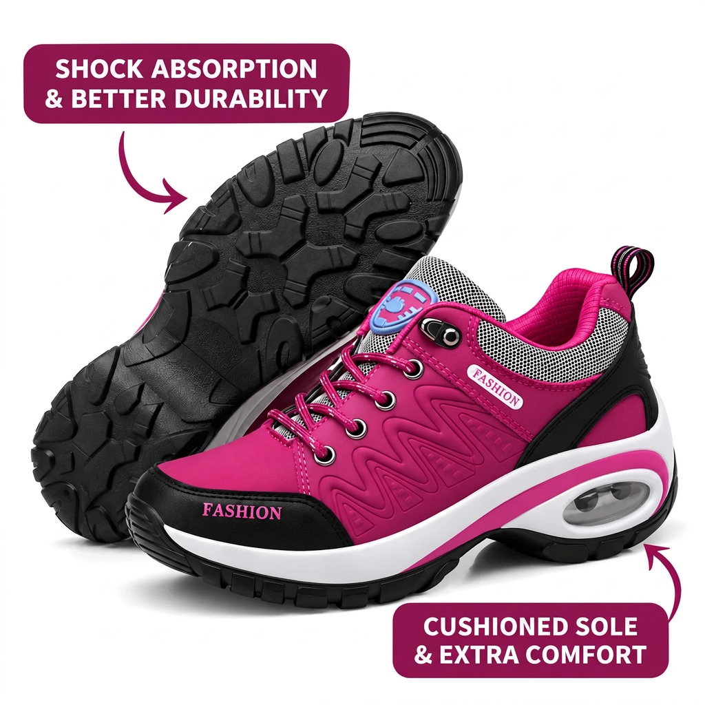 Camilla | Cushioned Air-Sole Walking Sneakers