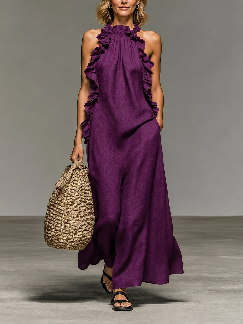 Emma | Soft Ruffle Maxi Dress
