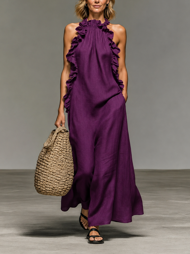 Emma | Soft Ruffle Maxi Dress