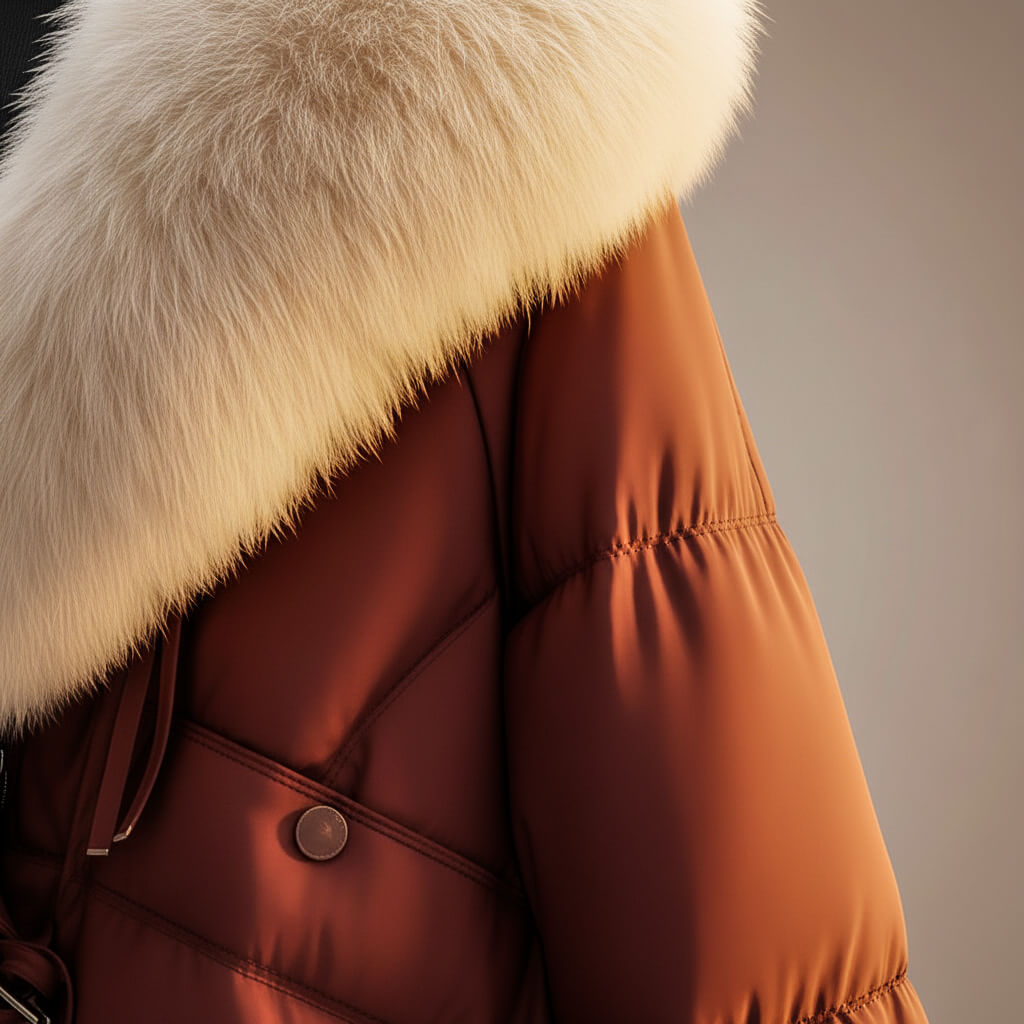 Close-up of a brown coat&