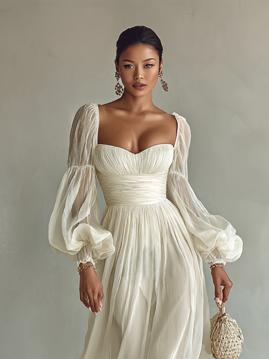 Celeste | Flowy Square-Neck Maxi