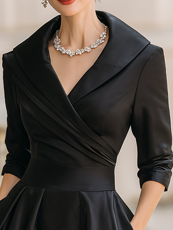 VICTORIA | COLLARED MIDI DRESS