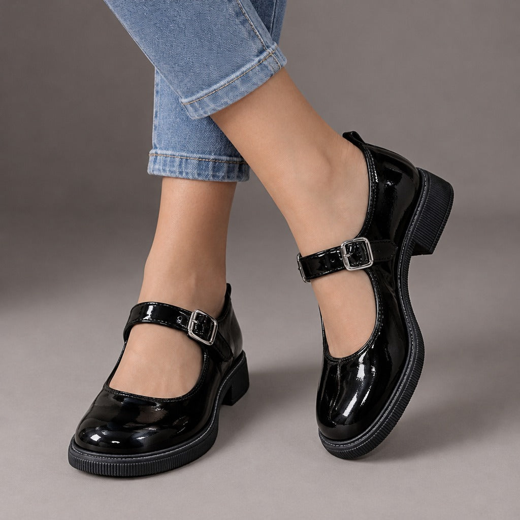 Sara | Round Toe Mary Janes