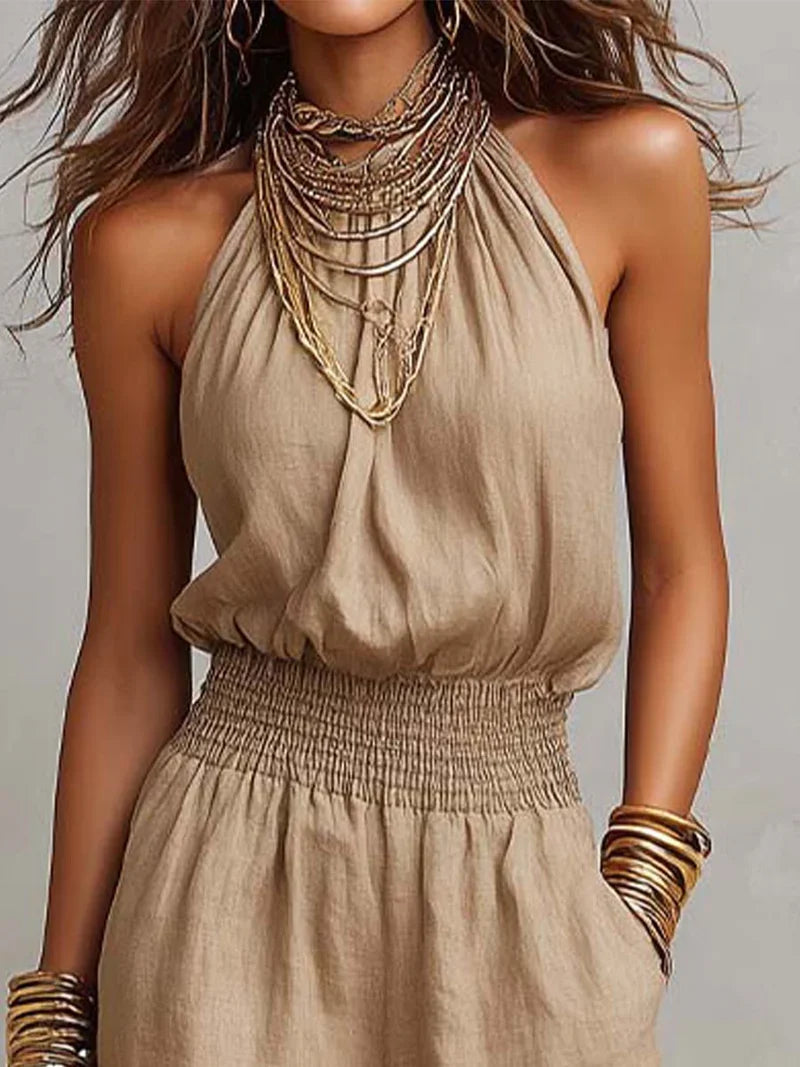 Marianne | Halter Wide-Leg Jumpsuit