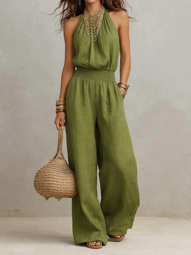 Marianne | Halter Wide-Leg Jumpsuit