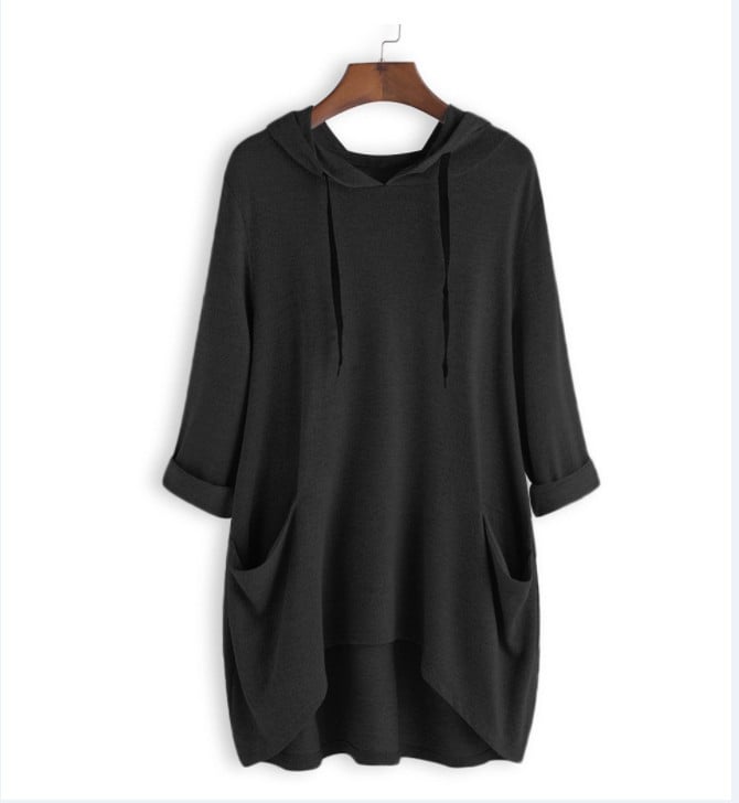 Lyn – Draped Sweatshirt with Relaxed Silhouette